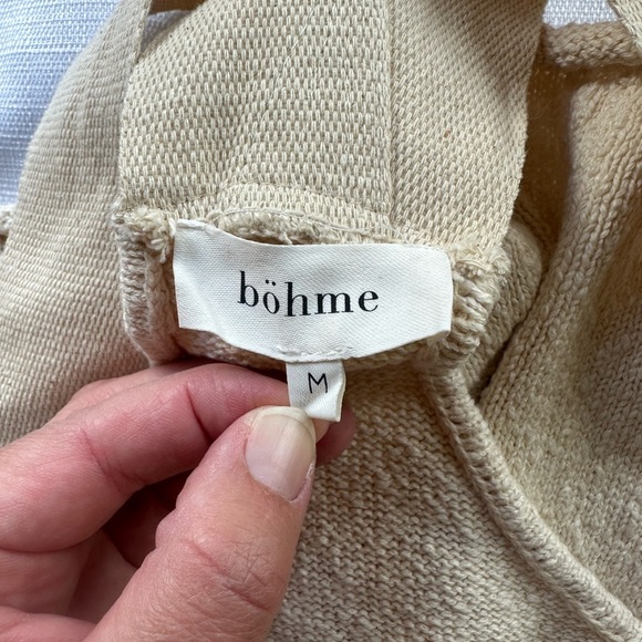 Bohme women’s Cream Short Overalls with Front Pocket, size M - Picture 6 of 7